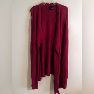 New Directions Burgundy Knit Cardigan Size Small